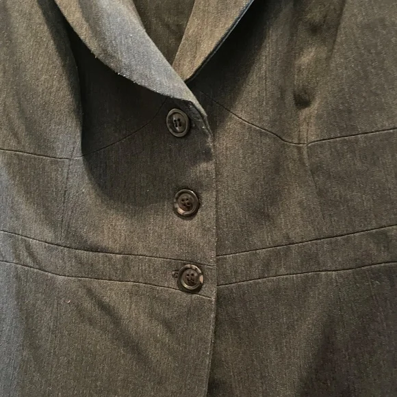 VINTAGE Hard to find Lane Bryant 2 piece Dark Gray Maxi Skirt Suit 18 - Picture 10 of 15